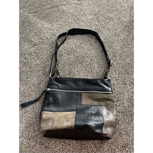 Black Great American Leatherworks Patchwork Handbag - Picture 1 of 10